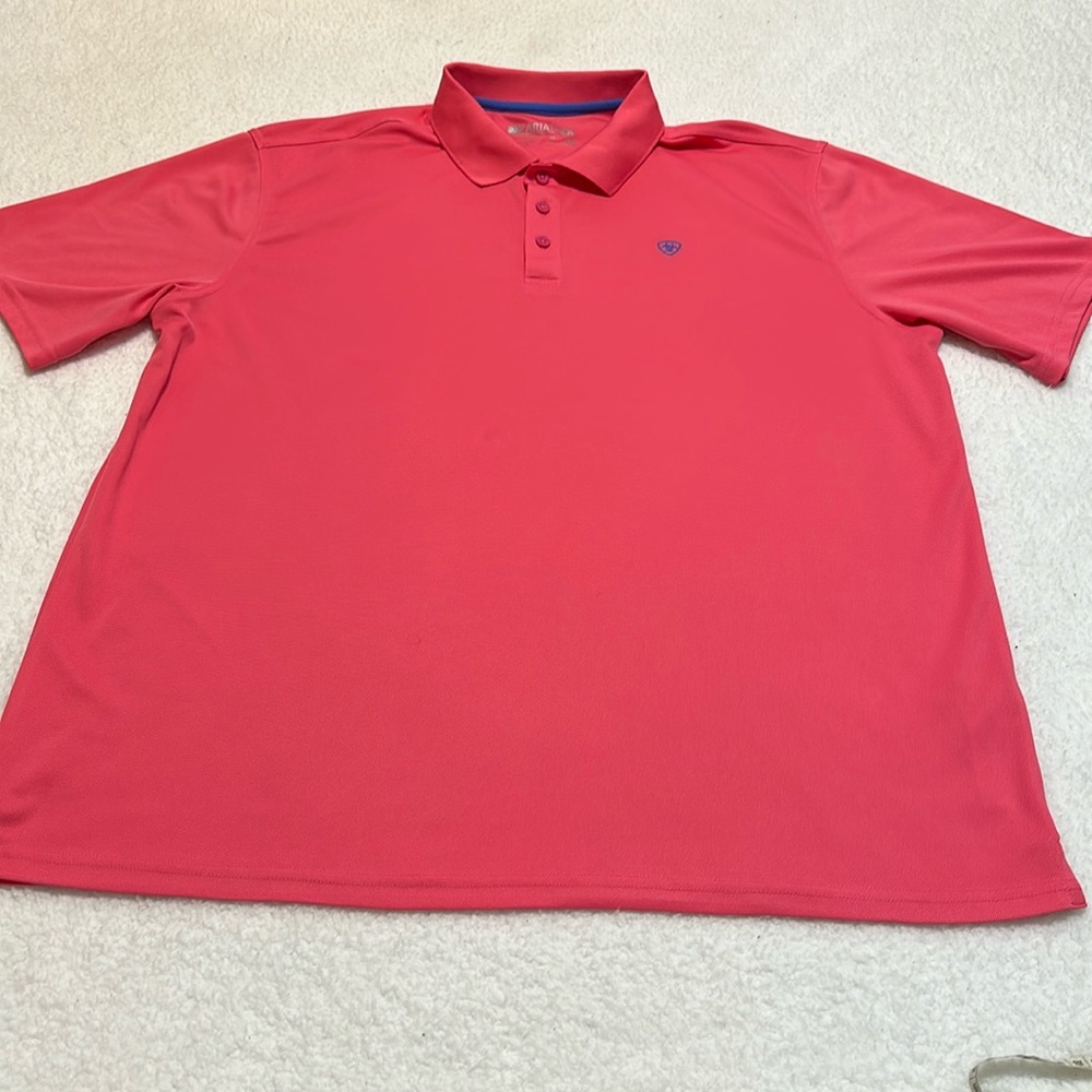 Ariat Tek Men’s Pink Polo Size XL